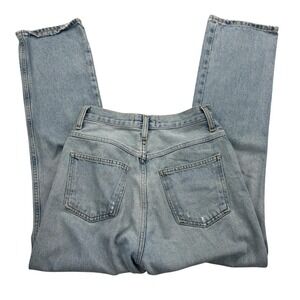 Agolde Jeans Womens 24 Light Wash Blue Pinch High Rise Straight Organic Cotton